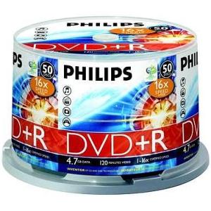 DR4S6B50F/17 Philips Dvd+r 4.7gb Data 120min Vid 16x 50 Spindle