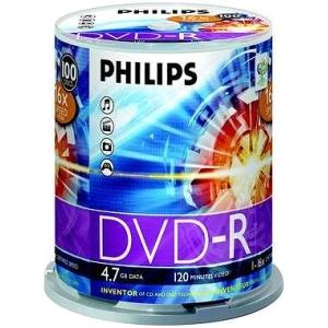 DM4S6B00F/17 Philips Dvd-r 4.7gb Data 120min Vid 16x 100-spindle