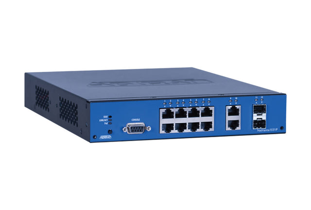 NetVanta 1531P 12 x Ports PoE+ 10/100/1000Base-T Layer 3 Managed Gigabit Ethernet Network Switch