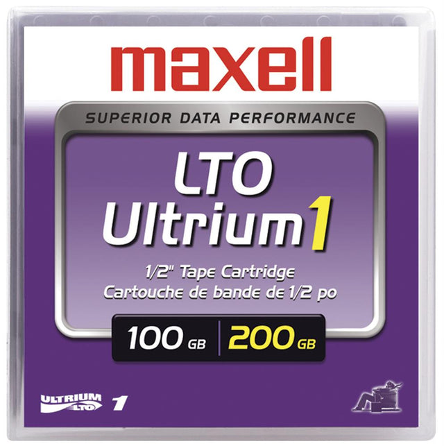 183800 Maxell 100GB(Native) / 200GB(Compressed) LTO Ultrium 1 1/2-inch Tape Media Cartridge