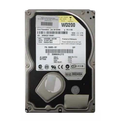 254553-001 Compaq 20GB 7200RPM IDE/ATA-100 2MB Cache 3.5-Inch Hard Drive