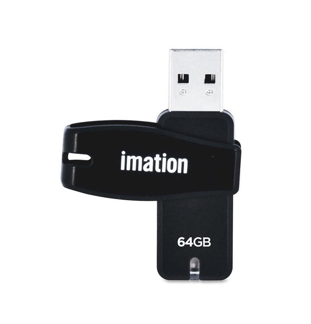 27794-B2 Imation Swivel 64GB USB 2.0 Flash Drive (Black)