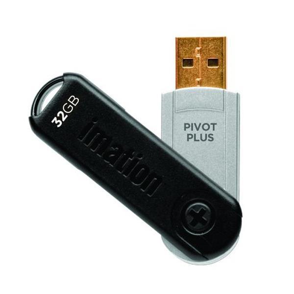 27993-B2 Imation 32GB USB 2.0 Pivot Plus 256-bit Flash Drive