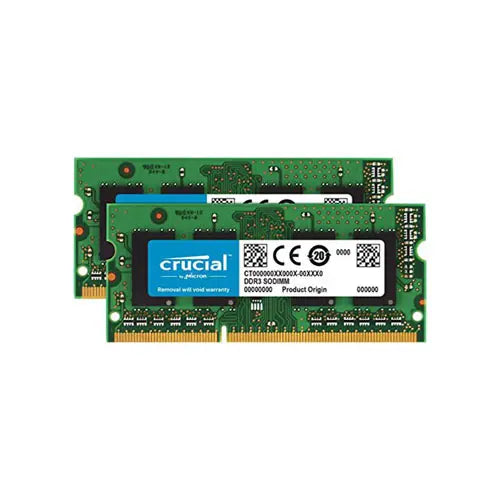 CT2KIT51264BF160B - Crucial Technology 8GB Kit (2 X 4GB) DDR3-1600MHz PC3-12800 non-ECC Unbuffered CL11 204-Pin SoDimm 1.35V Low Voltage Memory