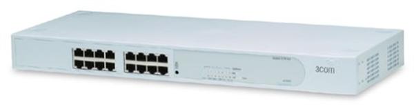 3C16410 3Com Baseline Dual Speed Ethernet Unmanaged Hub 16 x Ethernet Hub (Refurbished)