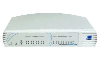 3C16750 3Com 8-Port Dual Speed OfficeConnect External Ethernet Hub (Refurbished)