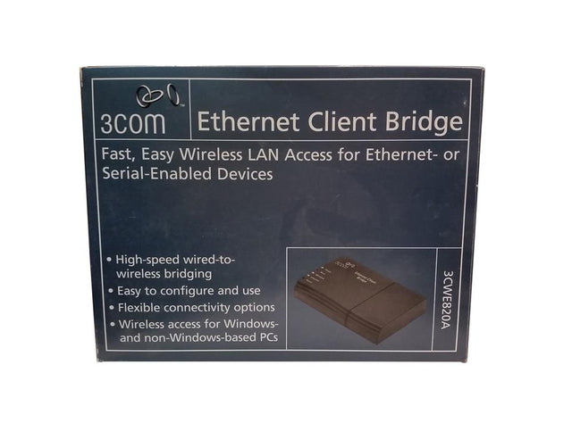 3CWE820A 3Com Ethernet Wireless 802.11b 11Mbps RS-232 Client Bridge (Refurbished)