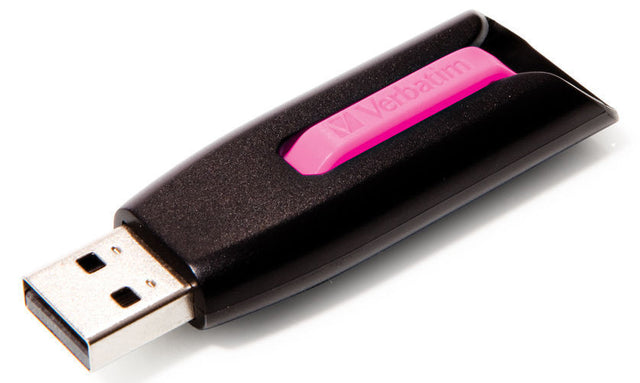 49178-C3 Verbatim Store n Go V3 16GB USB 3.0 Flash Drive (Hot Pink)