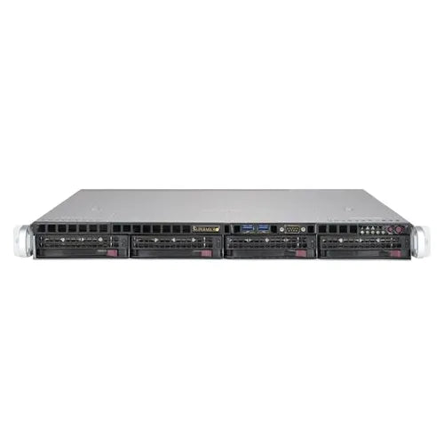 5019P-MT Supermicro 1U 4x LFF Server w/ Heatsink, Single Power Supply, Trays