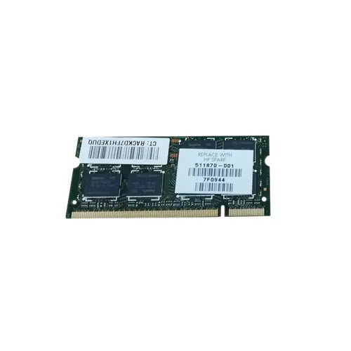 511870-001 - HP 2GB DDR2-800MHz PC2-6400 non-ECC Unbuffered CL6 200-Pin SoDimm 1.8V Memory Module