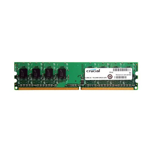 CT18HTF6472Y40EB - Crucial 512MB DDR2-400MHz PC2-3200 ECC Registered CL3 240-Pin DIMM Single Rank Memory Module