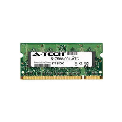 517588-001 - HP 4GB DDR2-800MHz PC2-6400 non-ECC Unbuffered CL6 200-Pin SoDimm 1.8V Memory Module