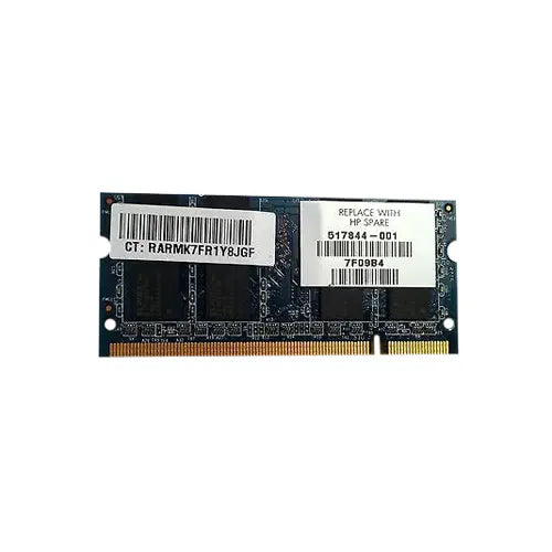 517844-001 - HP 2GB DDR2-800MHz PC2-6400 non-ECC Unbuffered CL6 200-Pin SoDimm 1.8V Memory Module