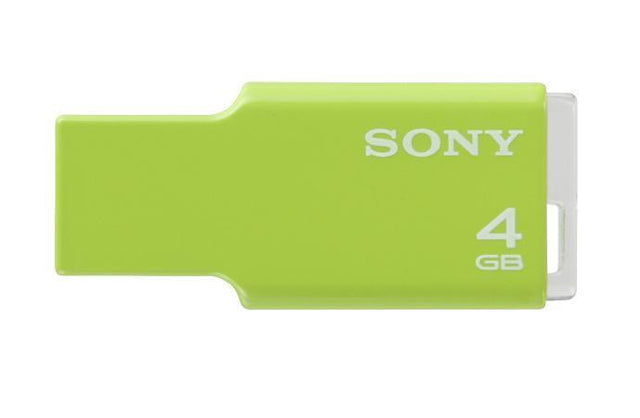 558H284 Sony Micro Vault Style Usm4gmg 4GB Usb 2.0 Flash Drive Lime