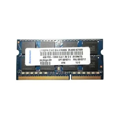 55Y3711 - Lenovo 4GB DDR3-1333MHz PC3-10600 non-ECC Unbuffered CL9 204-Pin SoDimm 1.35V Low Voltage Memory Module