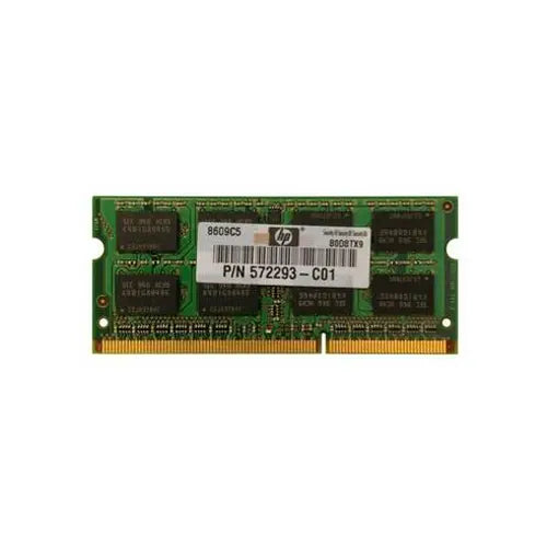 572293-C01 - HP 2GB DDR3-1333MHz PC3-10600 non-ECC Unbuffered CL9 204-Pin SoDimm 1.35V Low Voltage Memory Module