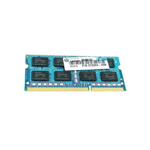 572294-D88 - HP 4GB DDR3-1333MHz PC3-10600 non-ECC Unbuffered CL9 204-Pin SoDimm 1.35V Low Voltage Memory Module