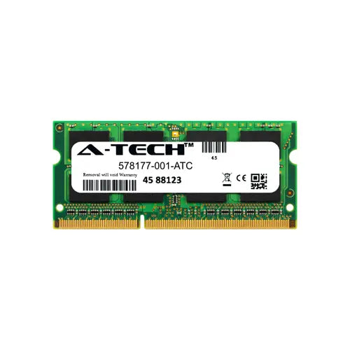 578177-001 - HP 2GB DDR3-1333MHz PC3-10600 non-ECC Unbuffered CL9 204-Pin SoDimm 1.35V Low Voltage Memory Module