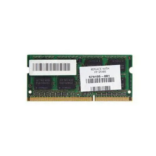 579155-001 - HP 2GB DDR3-1333MHz PC3-10600 non-ECC Unbuffered CL9 204-Pin SoDimm 1.35V Low Voltage Memory Module