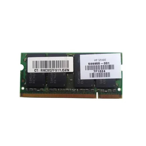 598855-001 - HP 4GB DDR2-800MHz PC2-6400 non-ECC Unbuffered CL6 200-Pin SoDimm 1.8V Memory Module