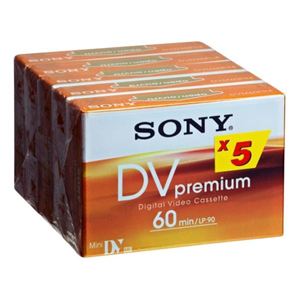 5DVM60PR-BT Sony MiniDV Premium Cassette MiniDV 6.35mm 60Minute SP