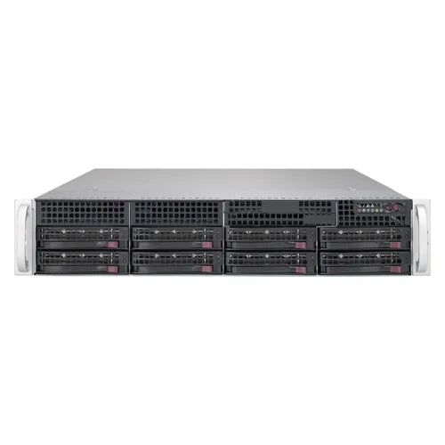 6029P-WTR Supermicro 2U LFF Server w/ 8x 3.5in Trays, Dual Power Supply, No Rai