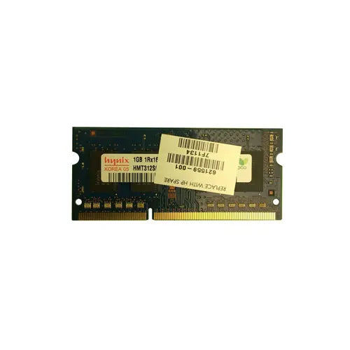 621559-001 - HP 1GB DDR3-1333MHz PC3-10600 non-ECC Unbuffered CL9 204-Pin SoDimm 1.35V Low Voltage Memory Module