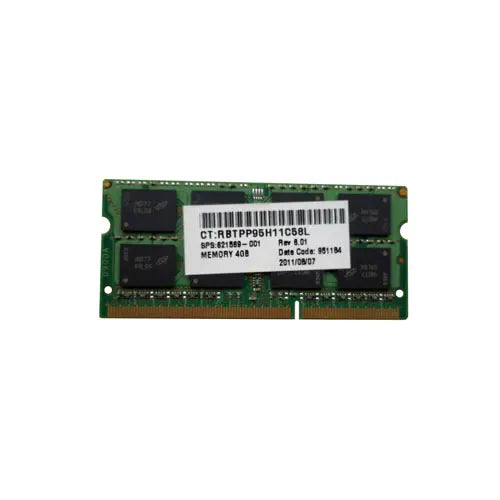 621569-001 - HP 4GB DDR3-1600MHz PC3-12800 non-ECC Unbuffered CL11 204-Pin SoDimm 1.35V Low Voltage Memory Module