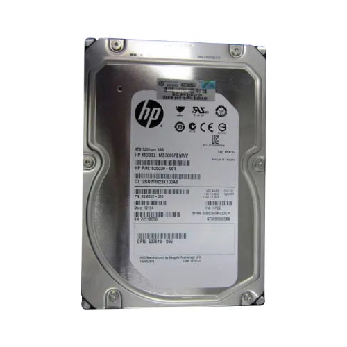 625030-001-GEN - HPE 3TB 7200RPM SAS 6Gb/s Hot-Pluggable 3.5-Inch Midline Hard Drive for ProLiant BL420c Server