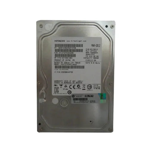 647466-001-DF - HP 500GB 7200RPM SATA 6Gb/s NHP 3.5-inch Hard Drive for xw8200 Workstation