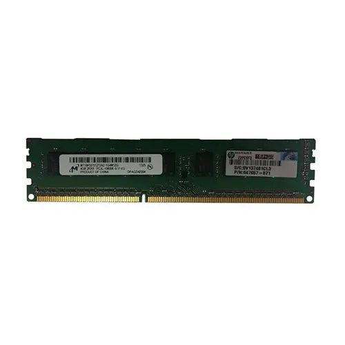 647657-071 - HP 4GB DDR3-1333MHz PC3-10600 ECC Unbuffered CL9 240-Pin UDIMM 1.35V Dual Rank Memory Module