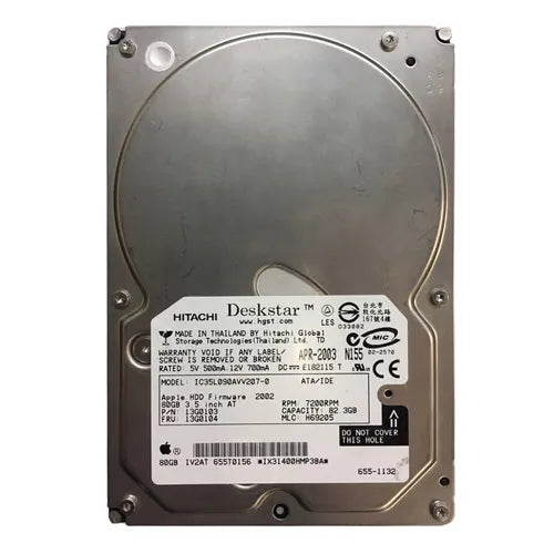 655-1132 Apple 80GB 7200RPM IDE Ultra ATA/100 (ATA-6) 2MB Cache 3.5-Inch Hard Drive