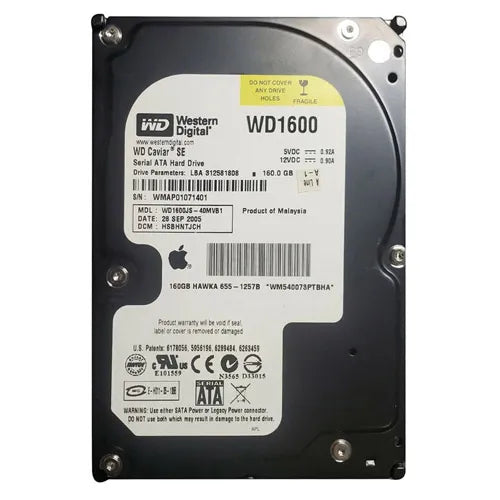 655-1257B Apple 160GB 7200RPM SATA 3.5-Inch Hard Drive