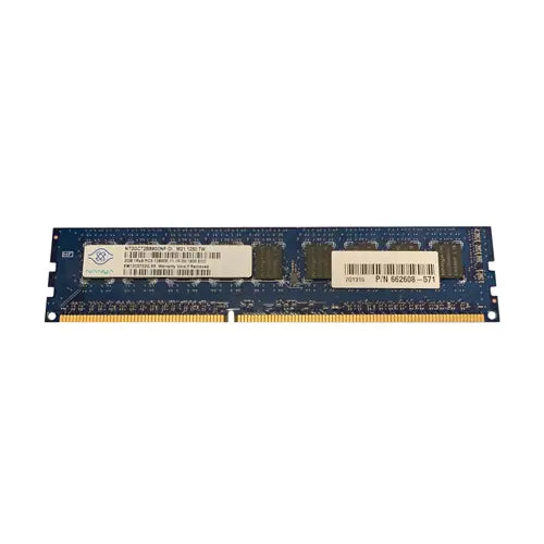 662608-571 - HP 2GB DDR3-1600MHz PC3-12800 ECC Unbuffered CL11 240-Pin UDIMM 1.5V Single Rank Memory Module