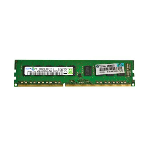 662609-571 - HP 4GB DDR3-1600MHz PC3-12800 ECC Unbuffered CL11 240-Pin UDIMM 1.5V Dual Rank Memory Module