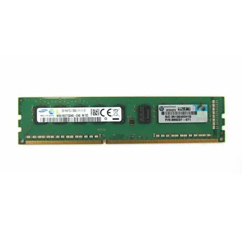 669237-071 - HP 2GB DDR3-1600MHz PC3-12800 ECC Unbuffered CL11 240-Pin UDIMM 1.5V Single Rank Memory Module