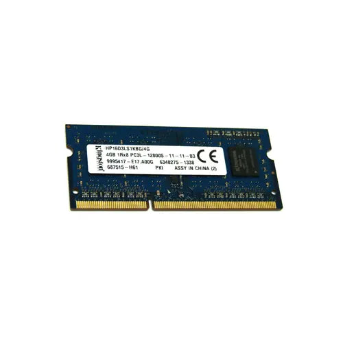 687515-H61 - HP 4GB DDR3-1600MHz PC3-12800 non-ECC Unbuffered CL11 204-Pin SoDimm 1.35V Low Voltage Single Rank Memory Module