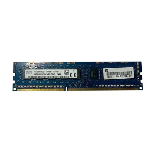 712288-581 - HP 8GB DDR3-1866MHz PC3-14900 ECC Unbuffered CL13 240-Pin DIMM 1.35V Low Voltage Dual Rank Memory Module