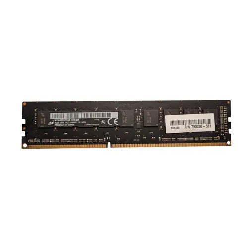 733036-581 - HP 4GB DDR3-1866MHz PC3-14900 ECC Unbuffered CL13 240-Pin UDIMM 1.5V Single Rank Memory Module