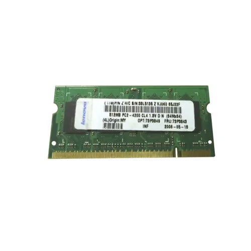 73P3843 - IBM 512MB DDR2-533MHz PC2-4200 Non-ECC Unbuffered CL4 200-Pin SODIMM Dual Rank Memory