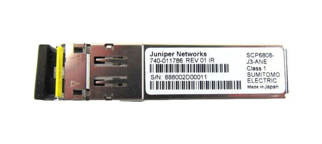 740-011786 - Juniper 2.488Gbps OC-48/STM-16 IR Single-Mode Fibre 15km 1310nm LC Connector SFP Transceiver Module