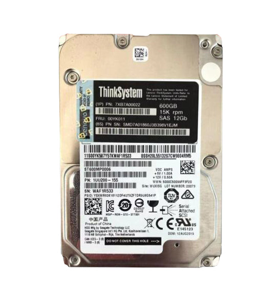 7XB7A00022 - Lenovo 600GB 15000RPM SAS 12Gb/s 2.5-Inch Hard Drive