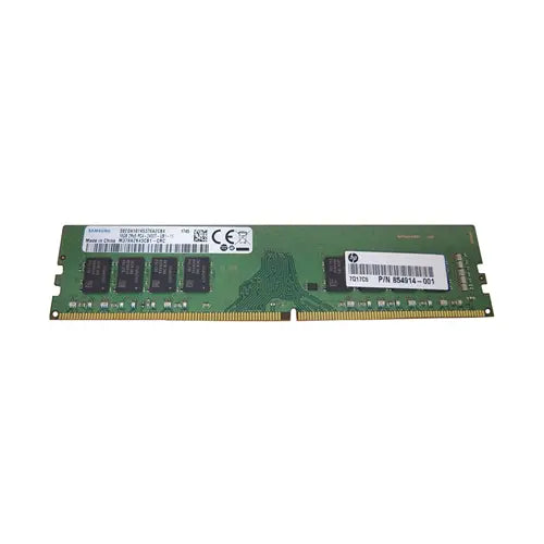 854914-001 - HP 16GB DDR4-2400MHz PC4-19200 non-ECC Unbuffered CL17 288-Pin DIMM 1.2V Dual Rank Memory Module