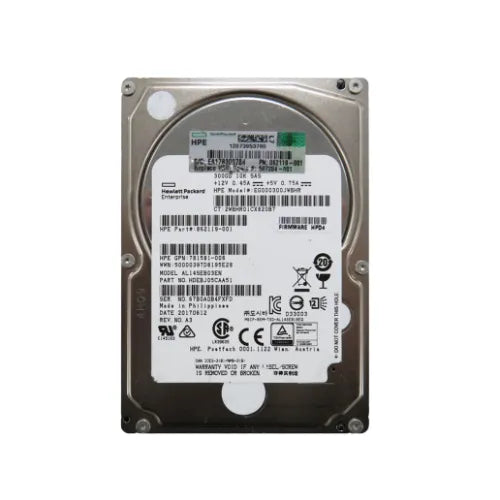 862119-001-GEN - HPE 300GB 10000RPM SAS 12Gb/s Hot Swappable 128MB Cache 2.5-Inch Hard Drive