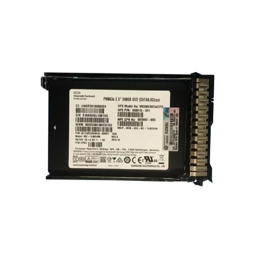 868924-001-GEN - HPE 240GB Multi-Level Cell SATA 6Gb/s Hot Swappable Read Intensive SFF 2.5-Inch Solid State Drive with Smart Carrier for ProLiant Server DL360 Gen10