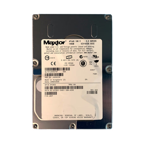 8J147J004075F Maxtor Atlas 10K V Series 146GB 10000RPM Ultra320 SCSI 8MB Cache 80-Pin 3.5-inch Hard Drive