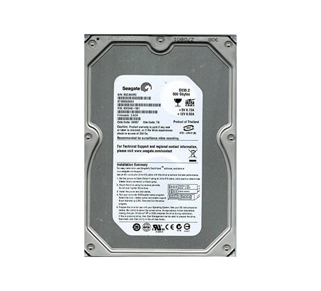 9DC046-501 - Seagate SV35.2 500GB 7200RPM ATA-100 16MB Cache 3.5-inch Hard Drive