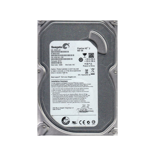 9GW142-193 - Seagate Pipeline HD.2 500GB 5900RPM SATA 3Gb/s 16MB Cache (CE) 3.5-inch Hard Drive