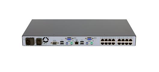 AF601A HP 2x1x16 IP Console Switch with Virtual Media 16, x 2 16 x RJ-45 Keyboard/Mouse/Video 1U Rack-mountable (Refurbished)