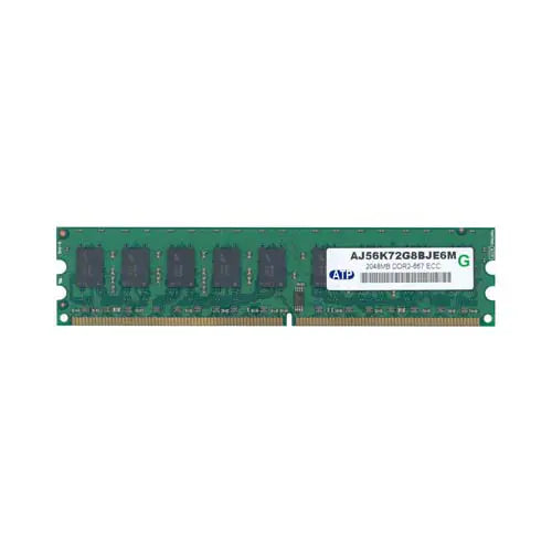 AJ56K72G8BJE6M - ATP 2GB DDR2-667MHz PC2-5300 ECC Unbuffered CL5 240-Pin DIMM 1.8V Dual Rank Memory Module